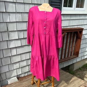 Gudrun Sjoden Fuchsia Long Sleeve Dress